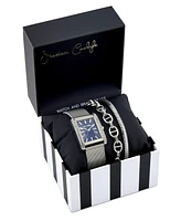 Jessica Carlyle Women's Silver Tone Metal Alloy Analog Watch, 23mm