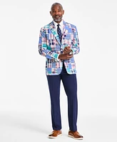 Club Room Men's Patchwork Madras Regular-Fit Blazer, Exclusively at Macy's