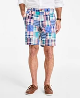 Club Room Men's Regular-Fit Madras Plaid Patchwork 9" Shorts, Exclusively at Macy's