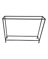 Slickblue Console Sofa Table with Artisanal Hammered Antique Bronze Tray Top for Elegant and Unique Decor
