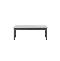 Slickblue Wood Bench with Fabric Seat for Comfortable and Classic Home Seating