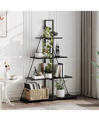 gaomon Bookcase, 4-Tier Ladder Bookshelf