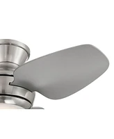 Casa Vieja 36" Whirl Modern Industrial Indoor Outdoor Ceiling Fan 3 Blade Led Light Remote Control Brushed Nickel Finish Silver Blades Bedroom Patio L