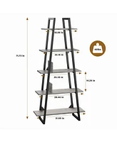 gaomon 5 Tier Ladder Bookshelf