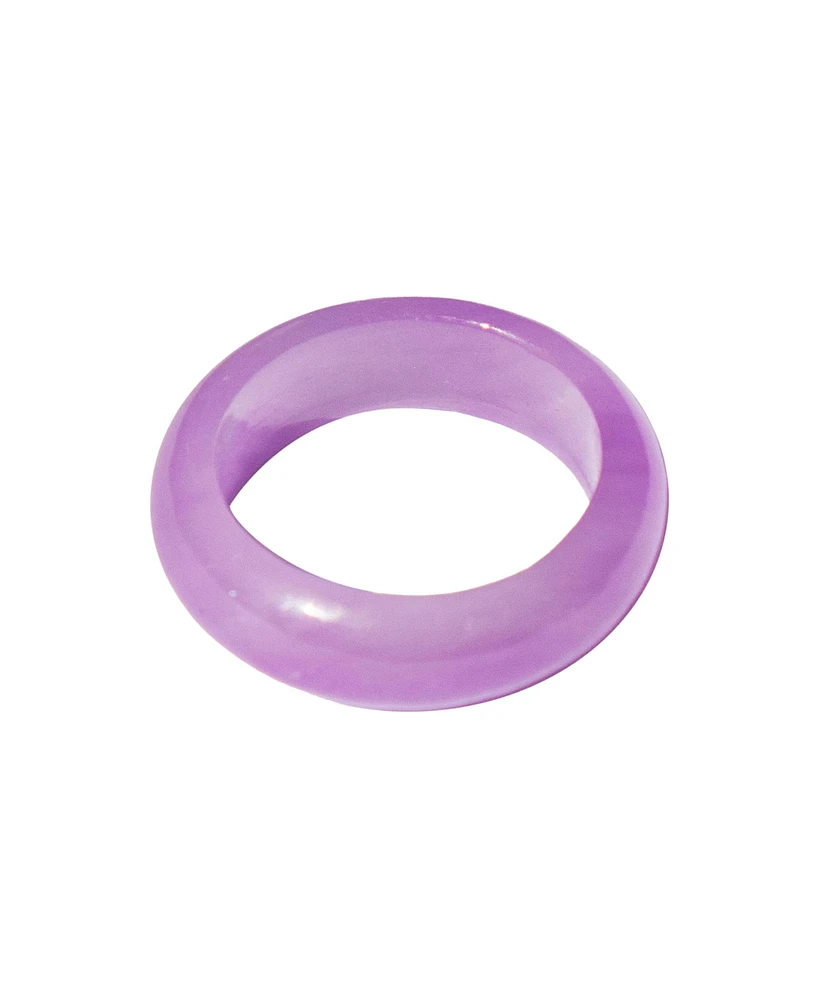 Lilac — Purple jade ring