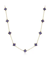 The Lovery Mini Amethyst Clover Necklace 14K Gold