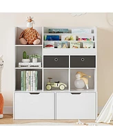 gaomon Kids Bookshelf 47.8in Toy Storage Organizer with Drawers
