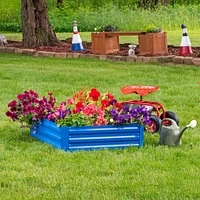 Galvanized Raised Garden Bed - Metal for Gardening Outdoor Planter Box Flowers