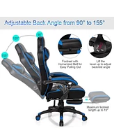 Gouun Adjustable Gaming Chair with Footrest for Home Office