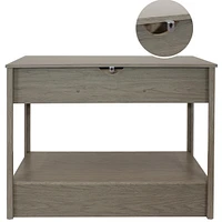 30-Inch H Hall Console Table with Drawers and Silver Knobs - Thunder Gray