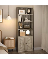 gaomon Tall Bookcase with Doors