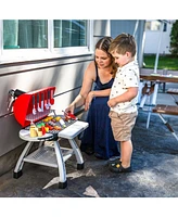 Sunnydaze Decor Sizzle and Smoke Toy Grill Set (41 pcs) - Lights, Sounds, and Play Features - Kids Grill Playset Bbq Cooking Toy Ages 3+