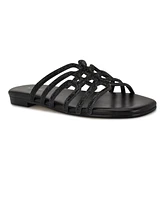 Nine West Women's Timy Slip-On Flat Strappy Dress Sandals