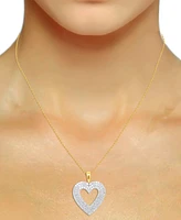 Forever Grown Diamonds Lab-Grown Diamond Heart Pendant 18" Necklace (2 ct. t.w.) Sterling Silver or 14k Gold-Plated