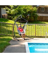 Indoor/Outdoor Caribbean Xl Hanging Hammock Chair - Soft-Spun Polyester Rope 300-Pound Capacity Green
