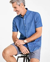 Club Room Men's Chambray Short-Sleeve Button-Down Pocket Shirt, Created for Macy's