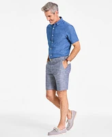 Club Room Men's 9" Stretch Chambray Shorts, Created for Macy's