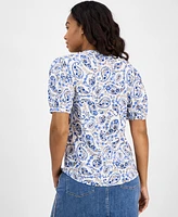 Tommy Hilfiger Women's Paisley-Print Top