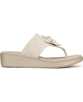 LifeStride Women's Bloom Washable Thong Slip On Wedge Sandals