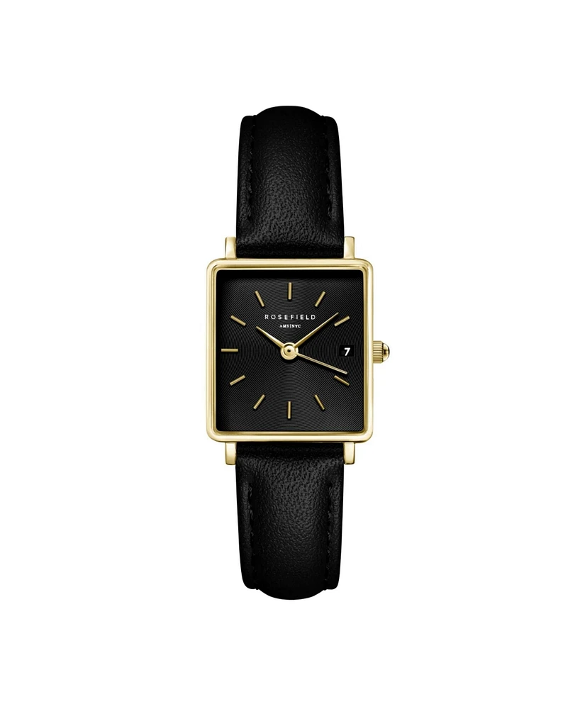 Rosefield Boxy Xs Women's Brown Leather Watch 24mm