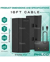 Philco Hdtv 4K Antenna with Amplifier, Indoor/Outdoor, Supports Uhf/Vhf, Free Digital Local Channels, Easy installation