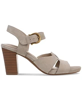 Giani Bernini Women's Angellina Suede Stacked Heel Dress Sandals, Created for Macy's