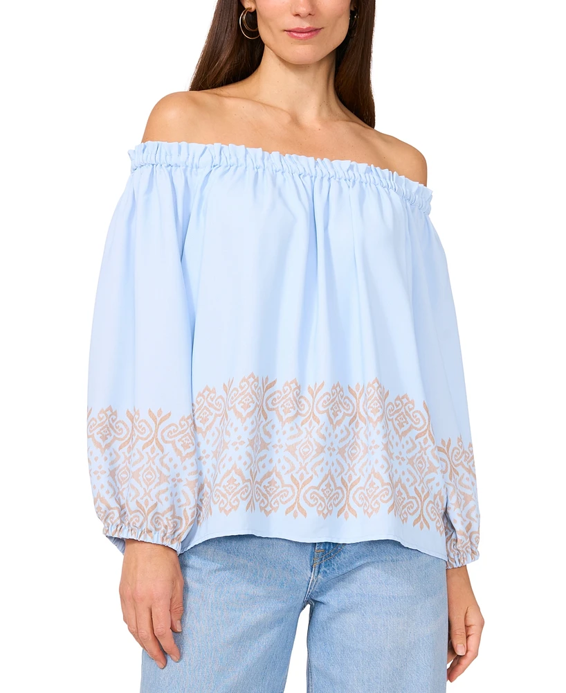 Vince Camuto Women's Printed Off-The-Shoulder Top