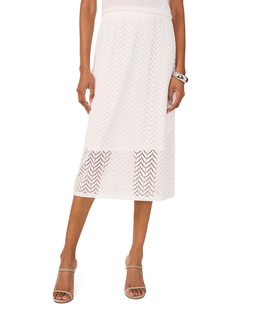 Vince Camuto Women's Pointelle Midi Skirt