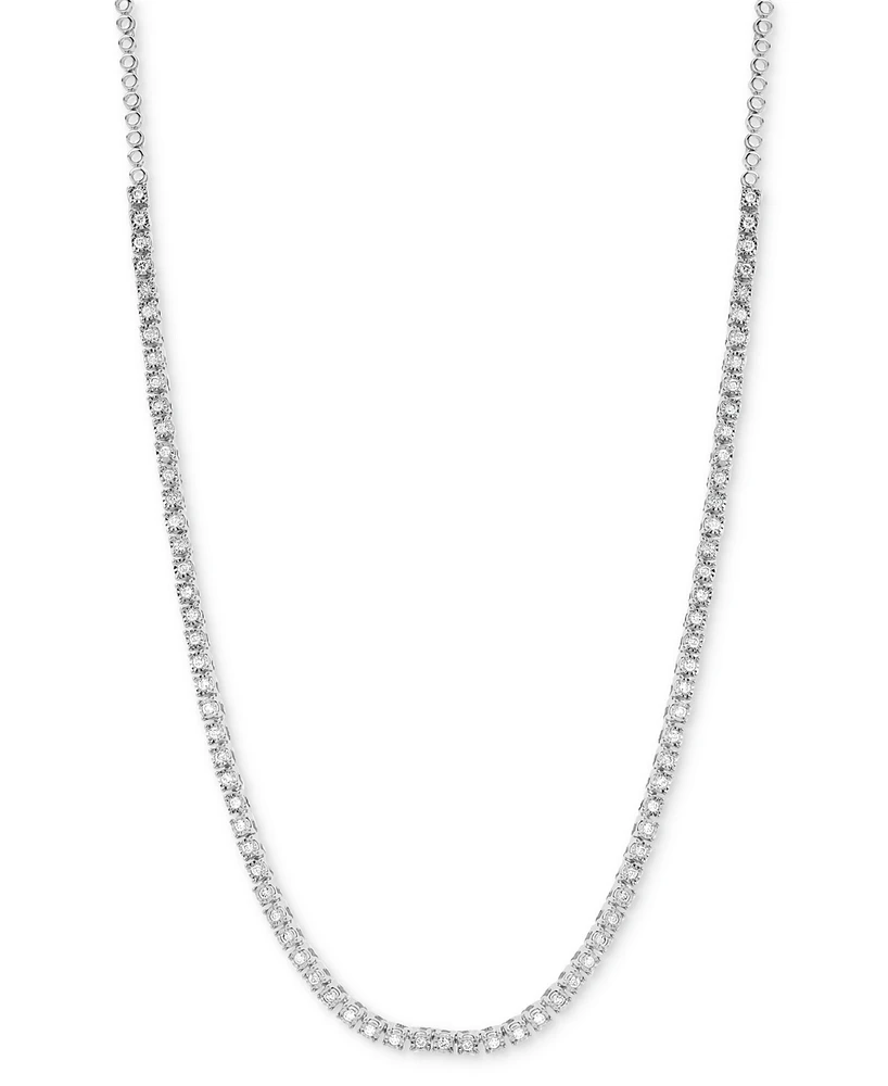 Diamond Necklace (1 ct. t.w.) in 10k White Gold