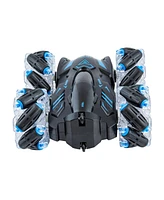 Sunnydaze Decor Double-Sided Remote Control Car - Stunt Rc Car Toy with Lights - 360-Degree Rotation - Birthday or Christmas Gift - Ages 6+