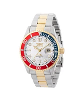 Invicta Men's Pro Diver Quartz 3 Hand Silver Dial Watch