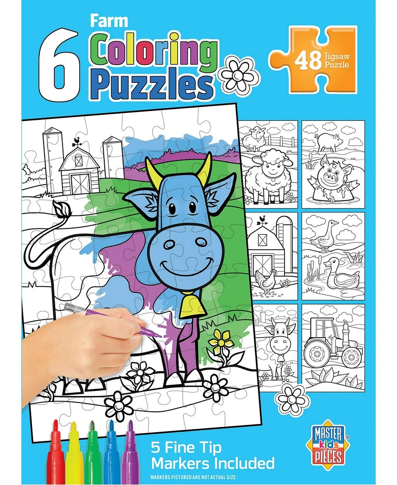 Masterpieces Coloring Puzzles 6-Pack