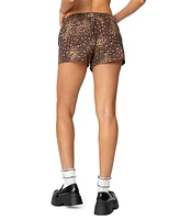 Edikted Women's Leopard Printed Boxer Shorts