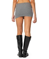 Edikted Women's Leana Striped Mini Skirt