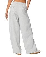 Edikted Womens Ashtin Ruffle Trim Sweatpants