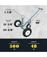 Tow Tuff Tmd-800C Adjustable Solid Steel 800lb Capacity Trailer Dolly w/Caster