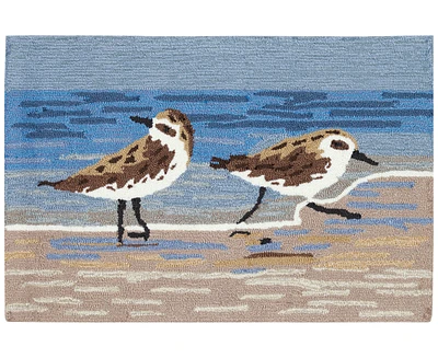 Liora Manne' Frontporch Sandpipers 1'8"x2'6" Area Rug