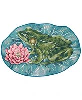 Liora Manne' Esencia Frog and Lotus 2'1"x3'3" Novelty Area Rug