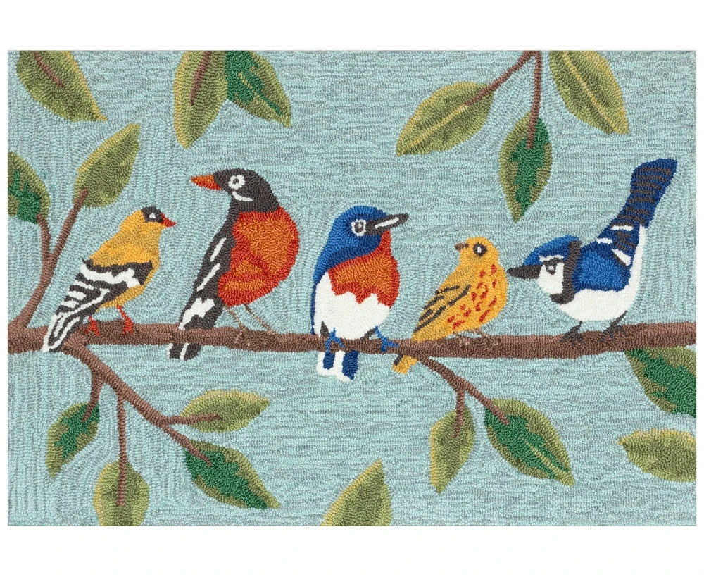 Liora Manne' Frontporch Birds on A Branch 1'8"x2'6" Area Rug