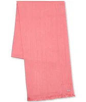 Calvin Klein Women's Solid Satin-Feel Pashmina Scarf