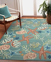 Liora Manne' Marina Starfish Song 3'3"x4'11" Area Rug