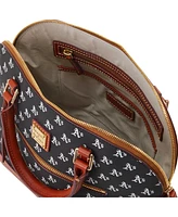 Dooney & Bourke Athletics Signature Domed Zip Satchel Purse