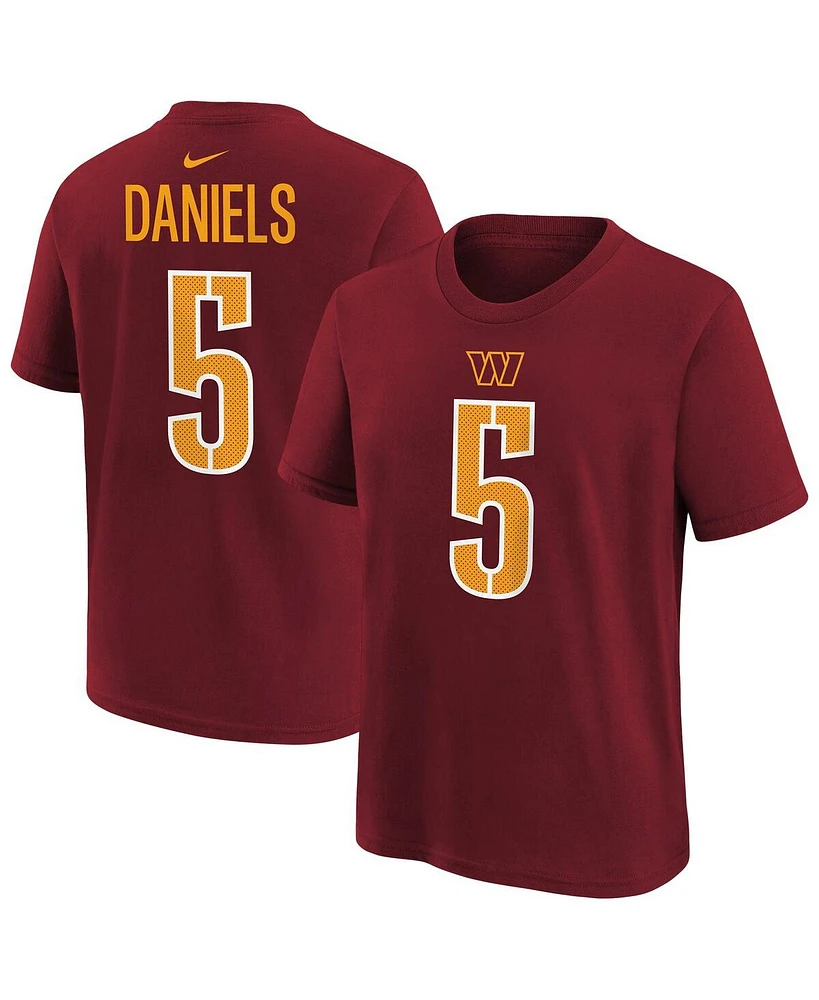 Nike Toddler Jayden Daniels Burgundy Washington Commanders Player Name Number T-Shirt