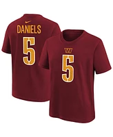 Nike Toddler Jayden Daniels Burgundy Washington Commanders Player Name Number T-Shirt