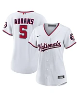 Nike Women's Cj Abrams White Washington Nationals Home Replica Player Jersey