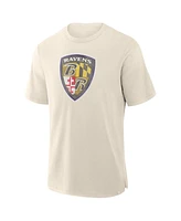 Fanatics Men's Cream Baltimore Ravens Slub T-Shirt