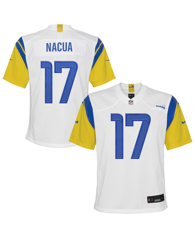 Nike Big Boys and Girls Puka Nacua White Los Angeles Rams Game Jersey