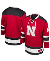 Colosseum Men's Scarlet Nebraska Huskers Athletic Machine Fashion Hockey Jersey