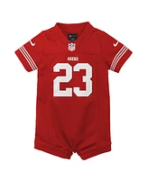 Nike Baby Boys and Girls Christian McCaffrey Scarlet San Francisco 49ers Game Romper Jersey