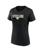 Logo Athletic Women's Black Pittsburgh Steelers Lean T-Shirt